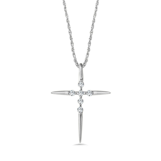 DIAMOND CROSS NECKLACE PXD510-W