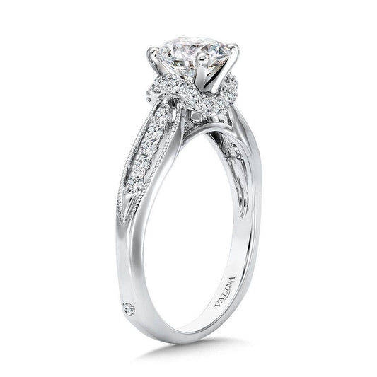 VINTAGE MILGRAIN DIAMOND ENGAGEMENT RING R1070W