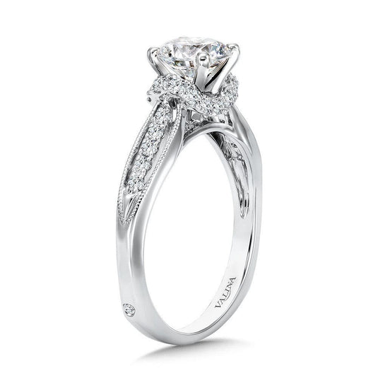 VINTAGE MILGRAIN DIAMOND ENGAGEMENT RING R1070W