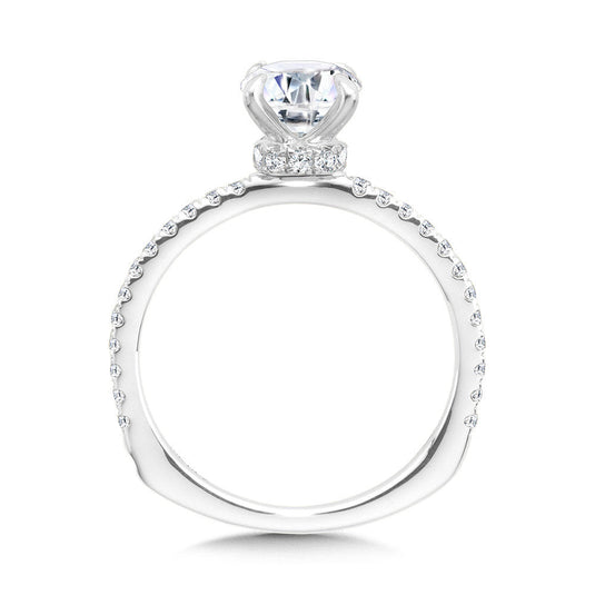 STRAIGHT DIAMOND COLLAR ENGAGEMENT RING R2317W