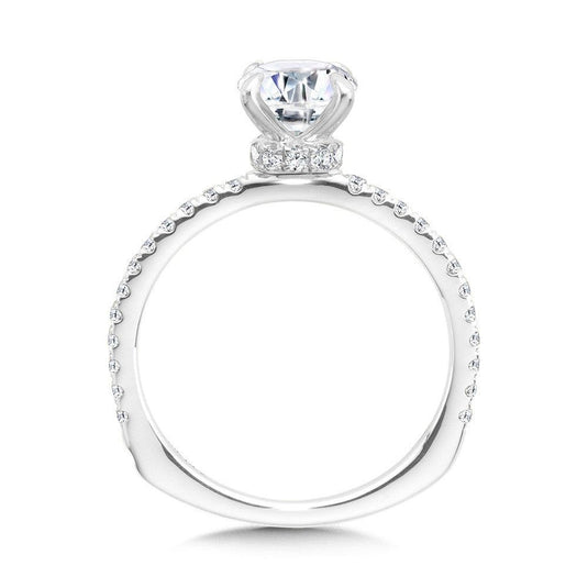 STRAIGHT DIAMOND COLLAR ENGAGEMENT RING R2317W