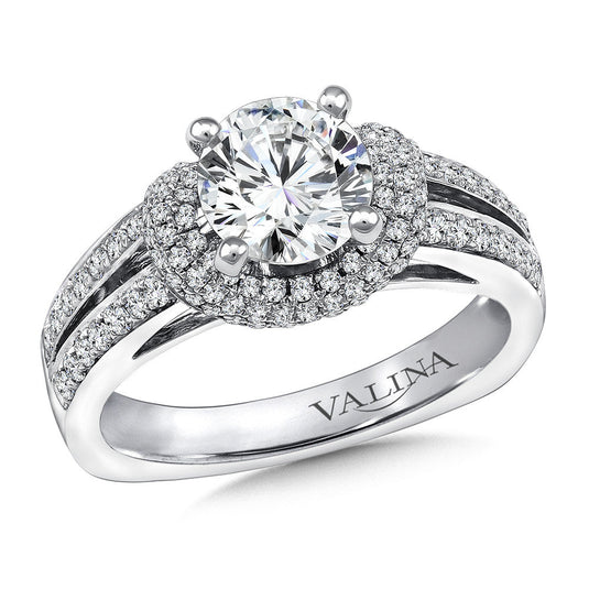 SPLIT SHANK STYLE ENGAGEMENT RING R9242W