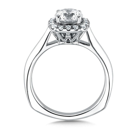 CUSHION SHAPE HALO DIAMOND ENGAGEMENT RING R9454W