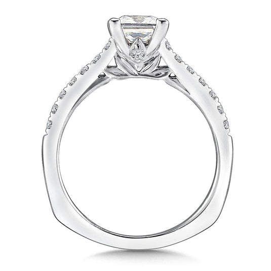 PRINCESS-CUT STRAIGHT DIAMOND ENGAGEMENT RING R9693W