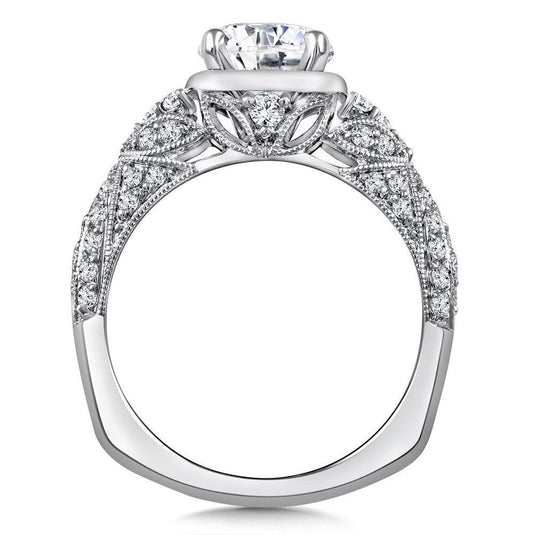 VINTAGE STATEMENT DIAMOND ENGAGEMENT RING R9809WP