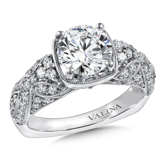VINTAGE STATEMENT DIAMOND ENGAGEMENT RING R9809WP