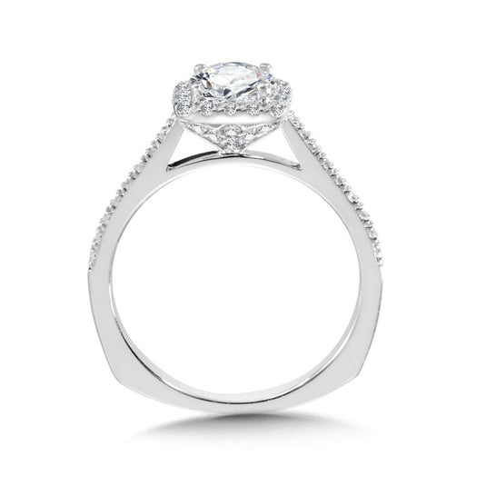 DIAMOND HALO ENGAGEMENT RING MOUNTING R9987W
