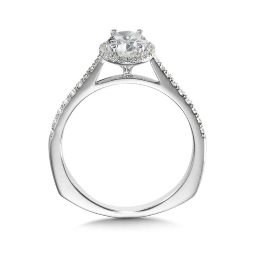 DIAMOND HALO ENGAGEMENT RING MOUNTING R9988W
