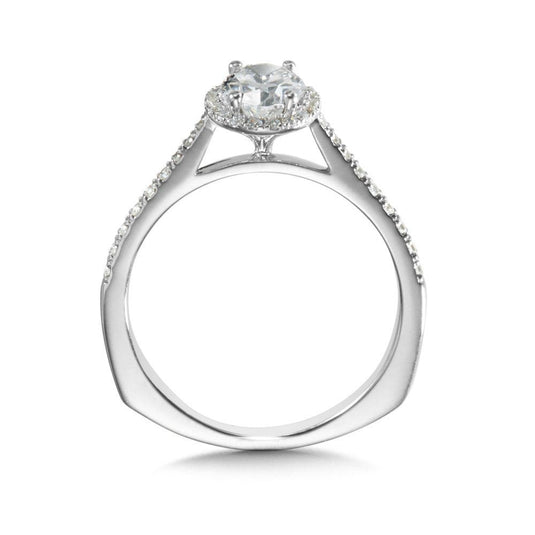 DIAMOND HALO ENGAGEMENT RING MOUNTING R9988W