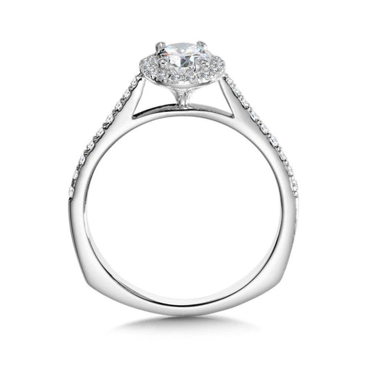DIAMOND HALO ENGAGEMENT RING MOUNTING R9989W