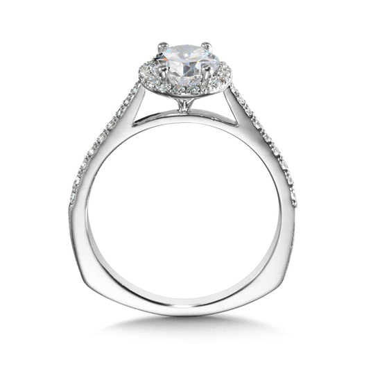 DIAMOND HALO ENGAGEMENT RING R9990W