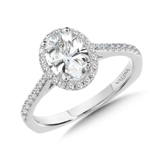 DIAMOND HALO ENGAGEMENT RING R9990W