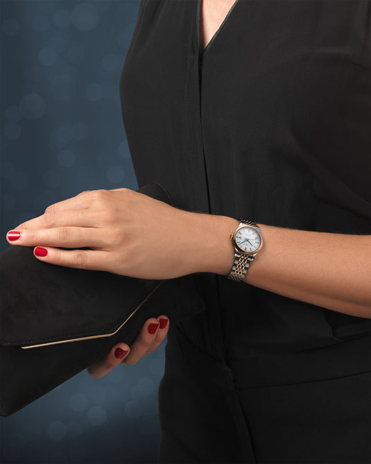 Longines Record Automatic Watch, Ø 30.00 Mm, Stainless Steel And 18 Karat Pink Gold Cap 200. L2.321.5.11.7