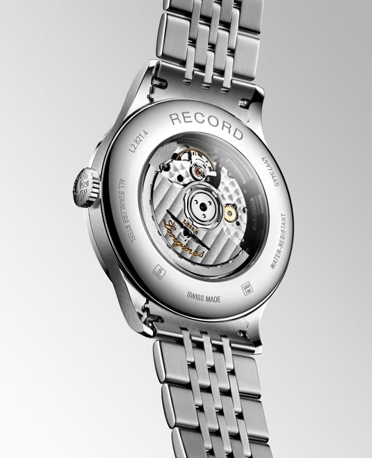 Longines Record Automatic Watch, Ø 40.00 Mm, Stainless Steel. L2.821.4.57.6