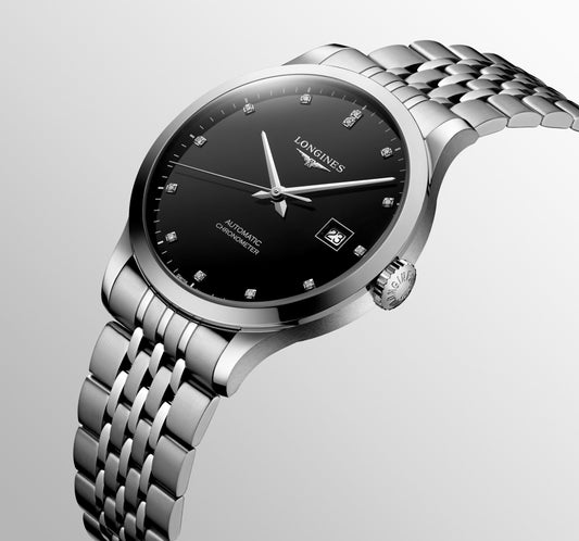 Longines Record Automatic Watch, Ø 40.00 Mm, Stainless Steel. L2.821.4.57.6
