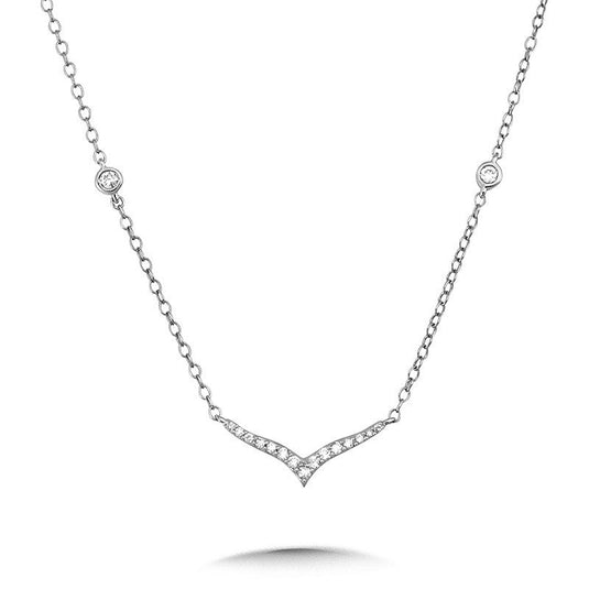 STERLING SILVER WINGED-ARROW DIAMOND ENHANCER NECKLACE PSD008-W
