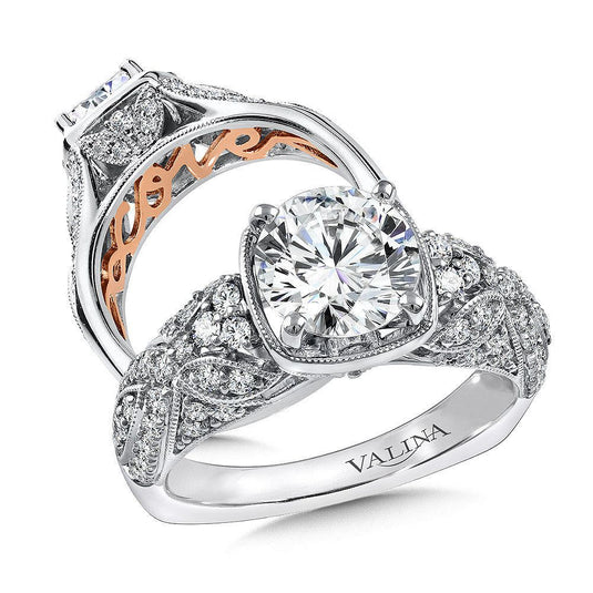 VINTAGE STATEMENT DIAMOND ENGAGEMENT RING R9809WP