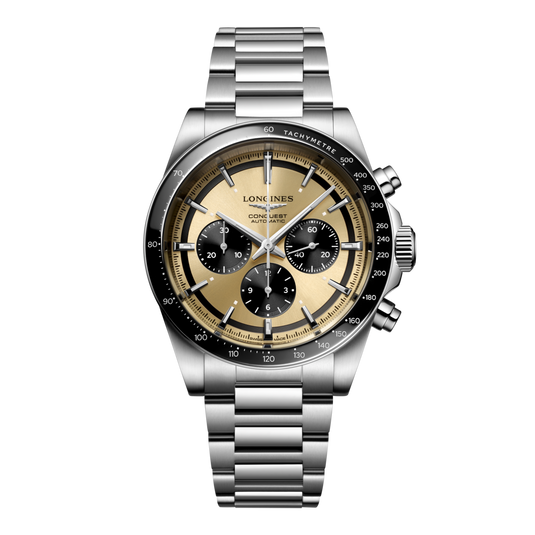 Longines Conquest Chronograph Automatic Watch, Ø 42.00 Mm, Stainless Steel And Ceramic Bezel. L3.835.4.32.6