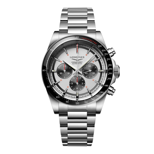Longines Conquest Chronograph Automatic Watch, Ø 42.00 Mm, Stainless Steel And Ceramic Bezel. L3.835.4.72.6