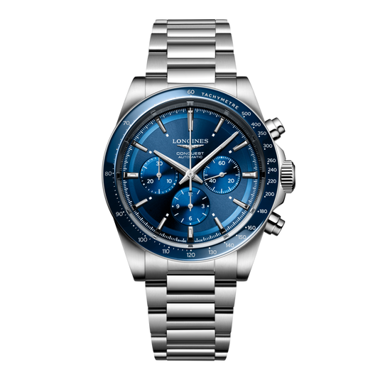 Longines Conquest Chronograph Automatic Watch, Ø 42.00 Mm, Stainless Steel And Ceramic Bezel. L3.835.4.92.6