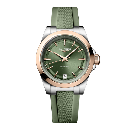 Longines Conquest Automatic Watch, Ø 34.00 Mm, Stainless Steel And 18 Karat Pink Gold Cap 200. L3.430.5.02.9