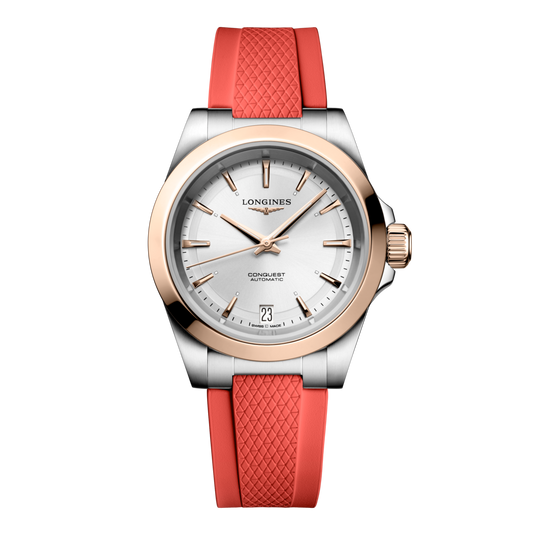 Longines Conquest Automatic Watch, Ø 34.00 Mm, Stainless Steel And 18 Karat Pink Gold Cap 200. L3.430.5.72.9