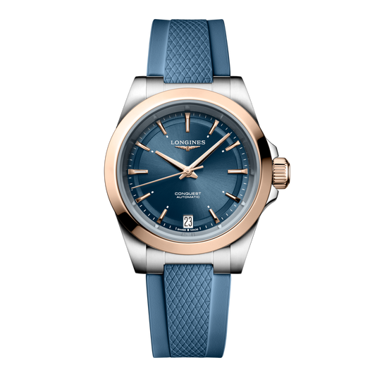 Longines Conquest Automatic Watch, Ø 34.00 Mm, Stainless Steel And 18 Karat Pink Gold Cap 200. L3.430.5.92.9