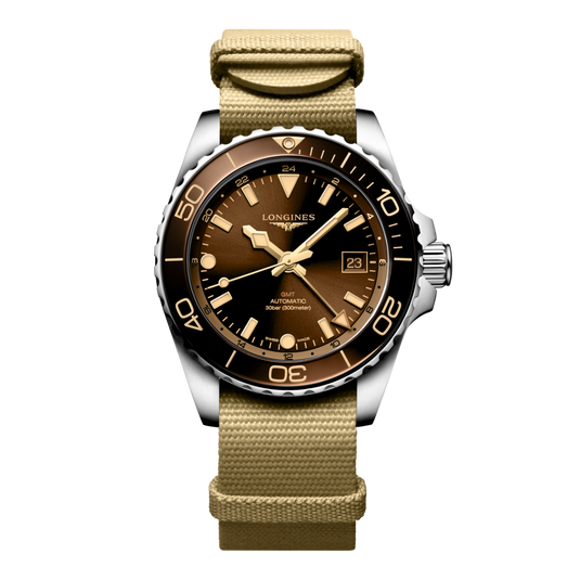 Longines Hydroconquest Gmt Automatic Watch, Ø 41.00 Mm, Stainless Steel And Ceramic Bezel. L3.790.4.66.2