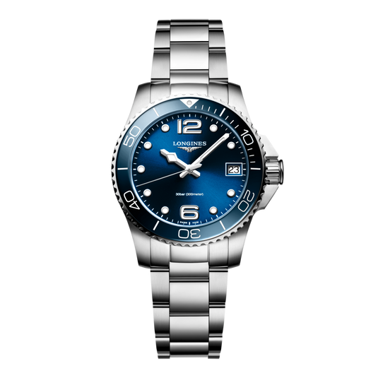 Longines Hydroconquest Quartz Watch, Ø 32.00 Mm, Stainless Steel And Ceramic Bezel. L3.370.4.96.6