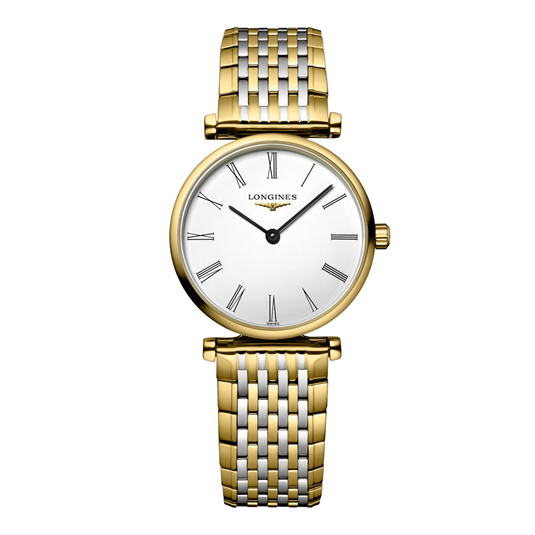 Longines La Grande Classique De Longines Quartz Watch, Ø 24.00 Mm, Stainless Steel And Yellow Pvd Coating. L4.209.2.11.D
