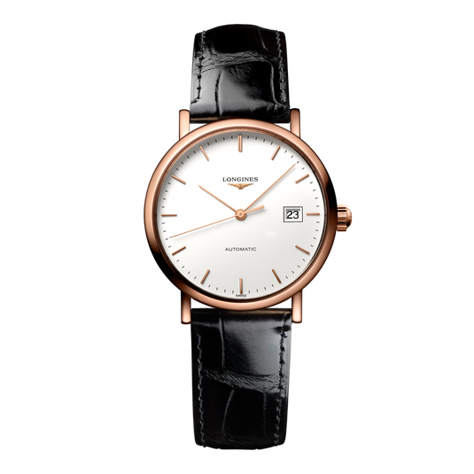 Longines Elegant Collection Automatic Watch, Ø 27.20 Mm, 18 Karat Pink Gold. L4.378.8.12.4