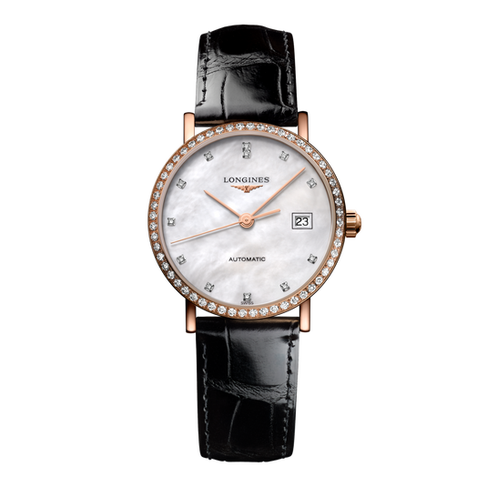 Longines Elegant Collection Automatic Watch, Ø 27.20 Mm, 18 Karat Pink Gold. L4.378.9.87.4