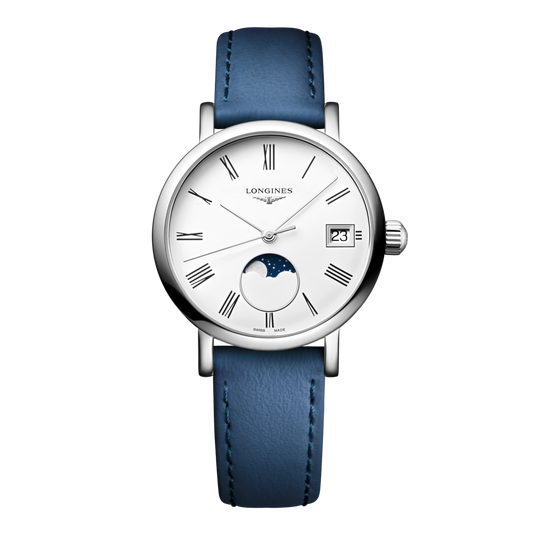 Longines Elegant Collection Moonphase Quartz Watch, Ø 30.00 Mm, Stainless Steel. L4.330.4.11.2