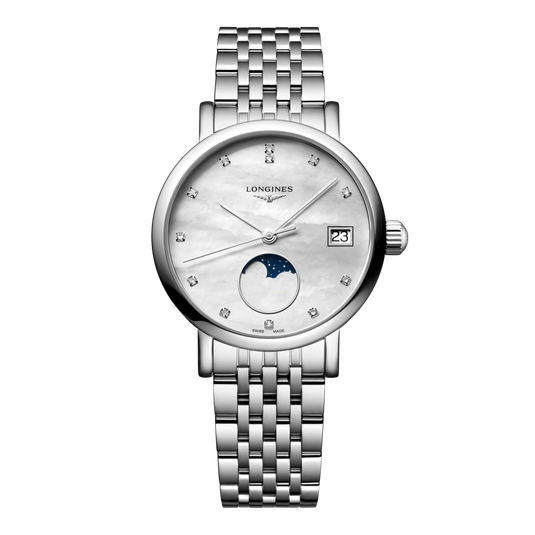 Longines Elegant Collection Moonphase Quartz Watch, Ø 30.00 Mm, Stainless Steel. L4.330.4.87.6