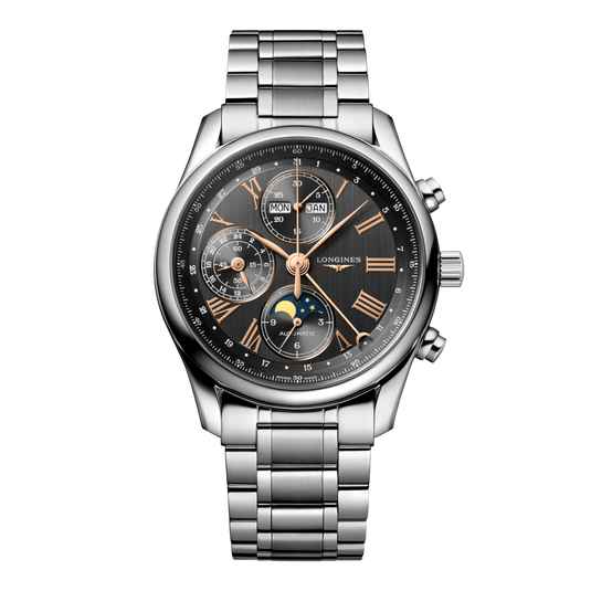 Longines Master Collection Chrono Moonphase Automatic Watch, Ø 40.00 Mm, Stainless Steel. L2.673.4.61.6