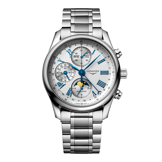Longines Master Collection Chrono Moonphase Automatic Watch, Ø 40.00 Mm, Stainless Steel. L2.673.4.71.6
