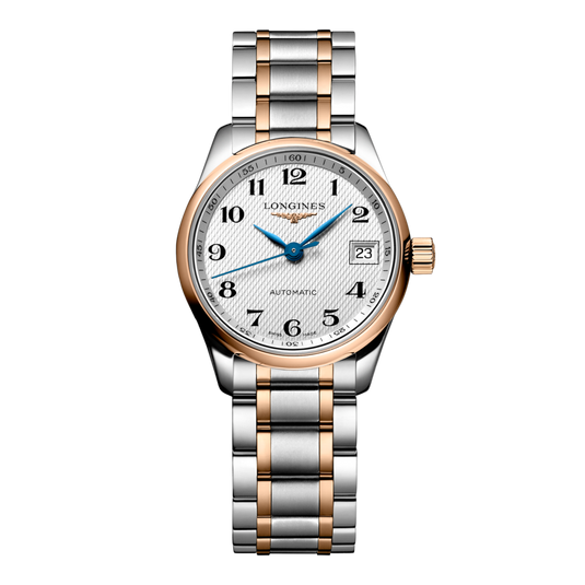 Longines Master Collection Automatic Watch, Ø 25.50 Mm, Stainless Steel And 18 Karat Pink Gold. L2.128.5.79.7