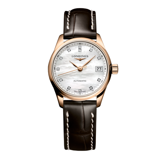 Longines Master Collection Automatic Watch, Ø 25.50 Mm, 18 Karat Pink Gold. L2.128.8.87.3