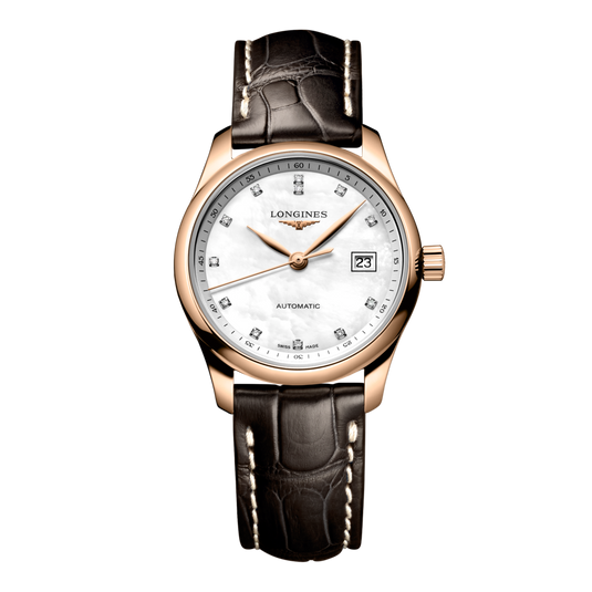 Longines Master Collection Automatic Watch, Ø 29.00 Mm, 18 Karat Pink Gold. L2.257.8.87.3