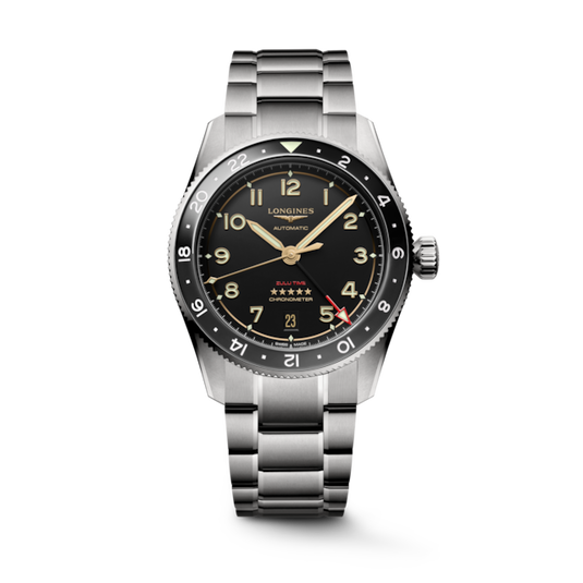 Longines Spirit Zulu Time Titanium Automatic Watch, Ø 39.00,L3.802.1.53.6