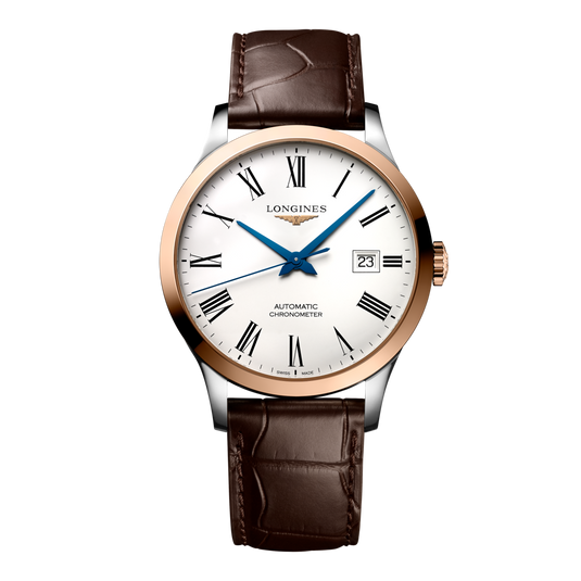 Longines Record Automatic Watch, Ø 40.00 Mm, Stainless Steel And 18 Karat Pink Gold Cap 200. L2.821.5.11.2