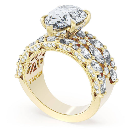 Tacori Pear Solitaire Engagement Ring w/ Marquise & Pear Band 22PS14X912