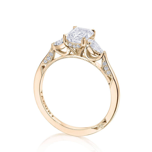 Tacori Emerald 3-Stone Engagement Ring 2668EC7X5