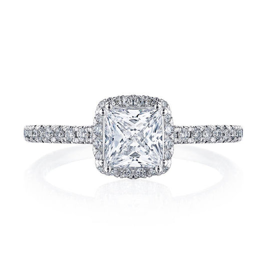 Tacori Princess with Cushion Bloom Engagement Ring 267615PRCU55