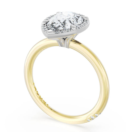Tacori Pear Bloom Two-Tone Engagement Ring 2584RD65