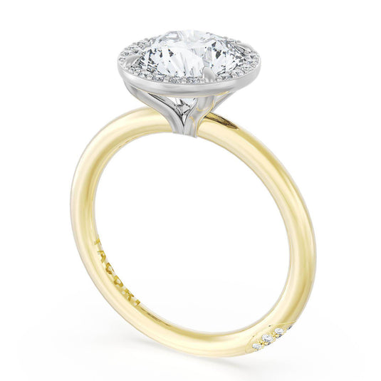 Tacori Round Bloom Two-Tone Engagement Ring 2584RD65