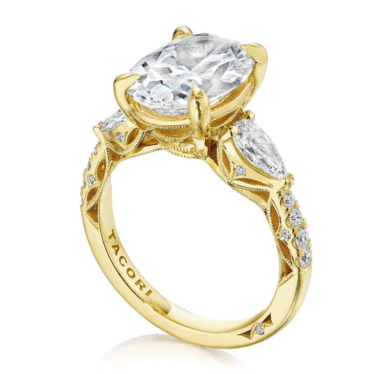 Tacori Oval 3-Stone Engagement Ring 269522OV125X9
