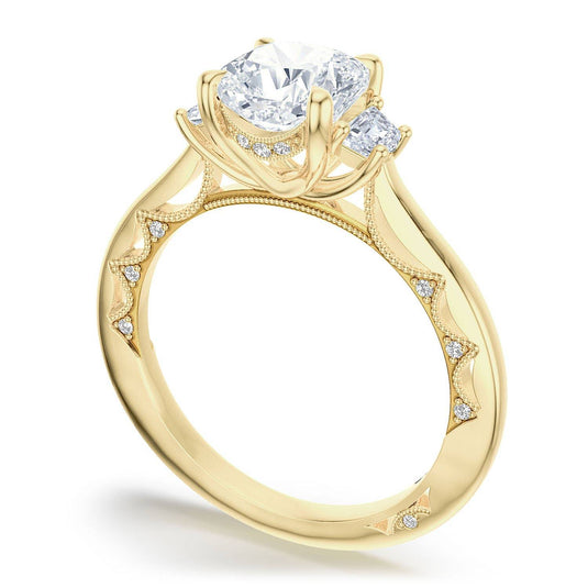 Tacori Cushion 3-Stone Engagement Ring 272217PR65