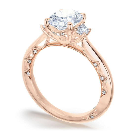 Tacori Oval 3-Stone Engagement Ring 272217PR65