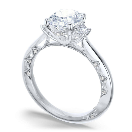 Tacori Oval 3-Stone Engagement Ring 272217PR65